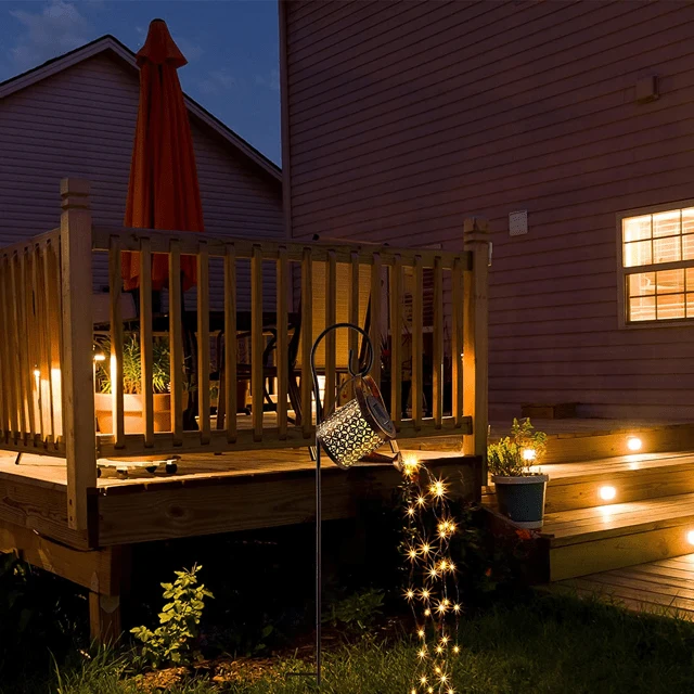 Lampe de Jardin Solaire Arrosoir Lumineux Amélioré