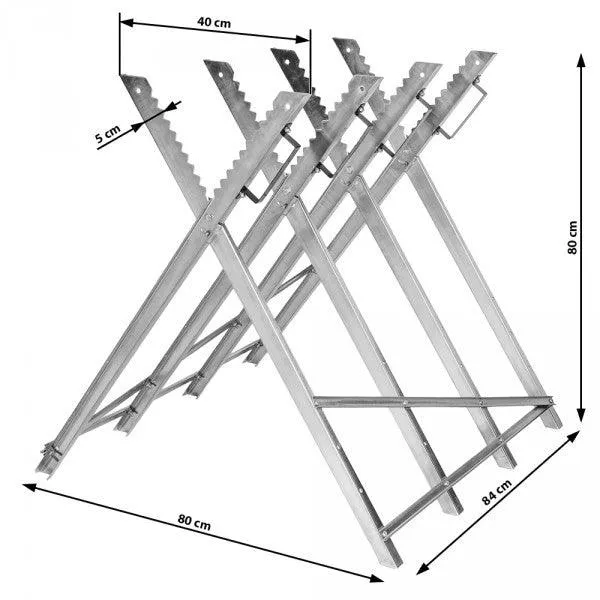 Chevalet de sciage pour buche bois scie 4 supports 84 cm 3408032/2