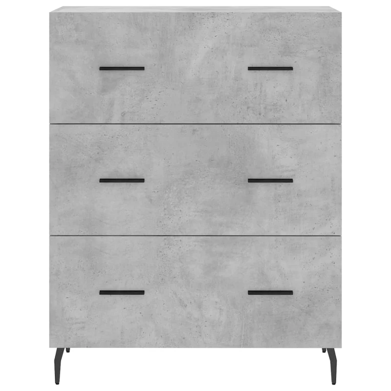 Buffet bahut commode armoire meuble de rangement organisateur cuisine salle de séjour salon haut 69,5 x 34 x 180 cm bois d'ingénierie gris 02_0034605