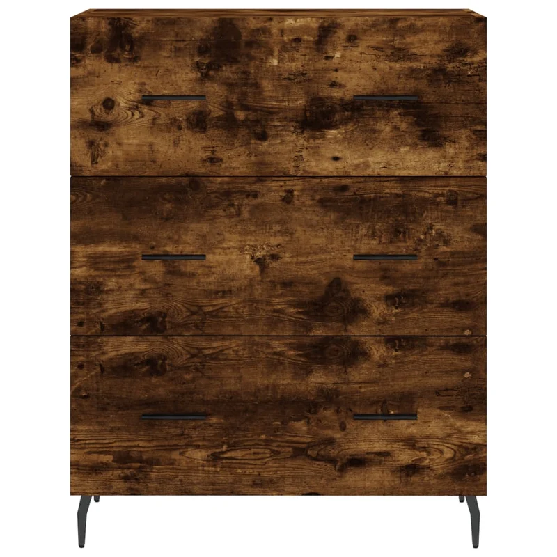 Buffet bahut commode armoire meuble de rangement organisateur cuisine salle de séjour salon 69,5 x 34 x 90 cm bois d'ingénierie marron 02_0031039