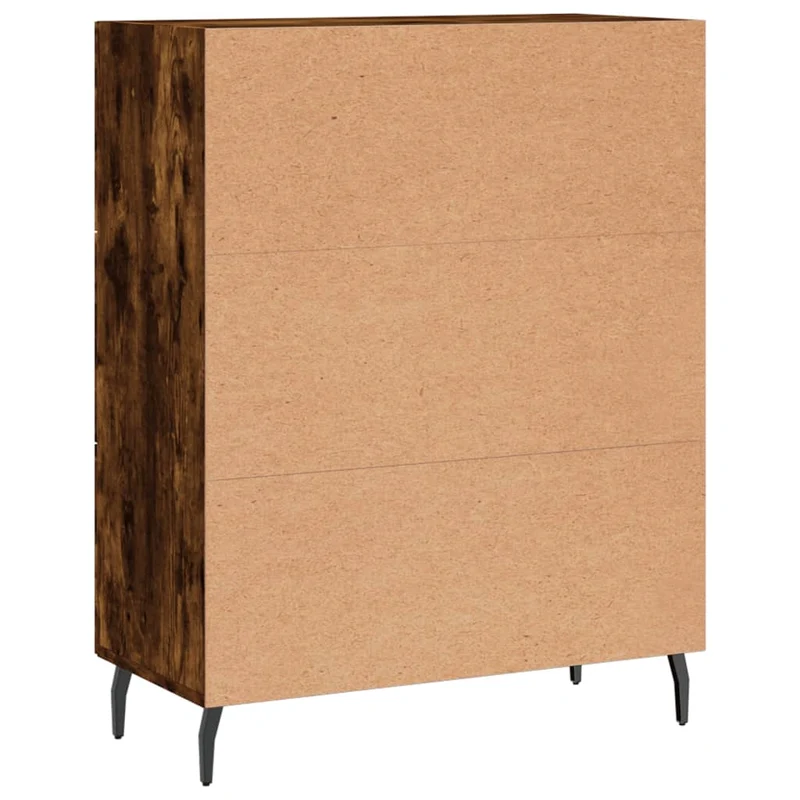 Buffet bahut commode armoire meuble de rangement organisateur cuisine salle de séjour salon 69,5 x 34 x 90 cm bois d'ingénierie marron 02_0031039