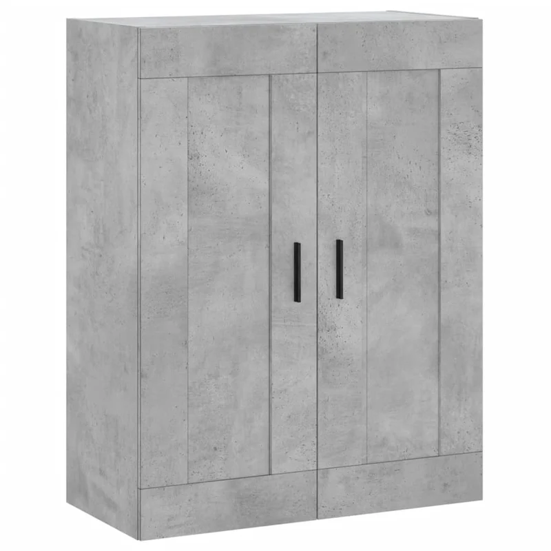 Buffet bahut commode armoire meuble de rangement organisateur cuisine salle de séjour salon haut 69,5 x 34 x 180 cm bois d'ingénierie gris 02_0034657