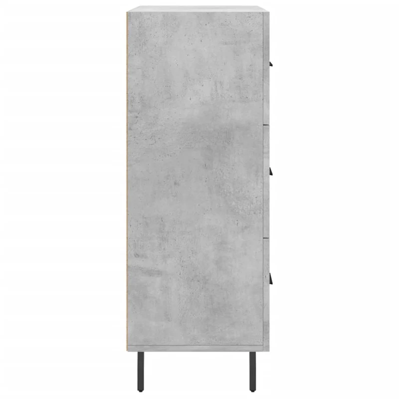 Buffet bahut commode armoire meuble de rangement organisateur cuisine salle de séjour salon 69,5 x 34 x 90 cm bois d'ingénierie gris 02_0032020