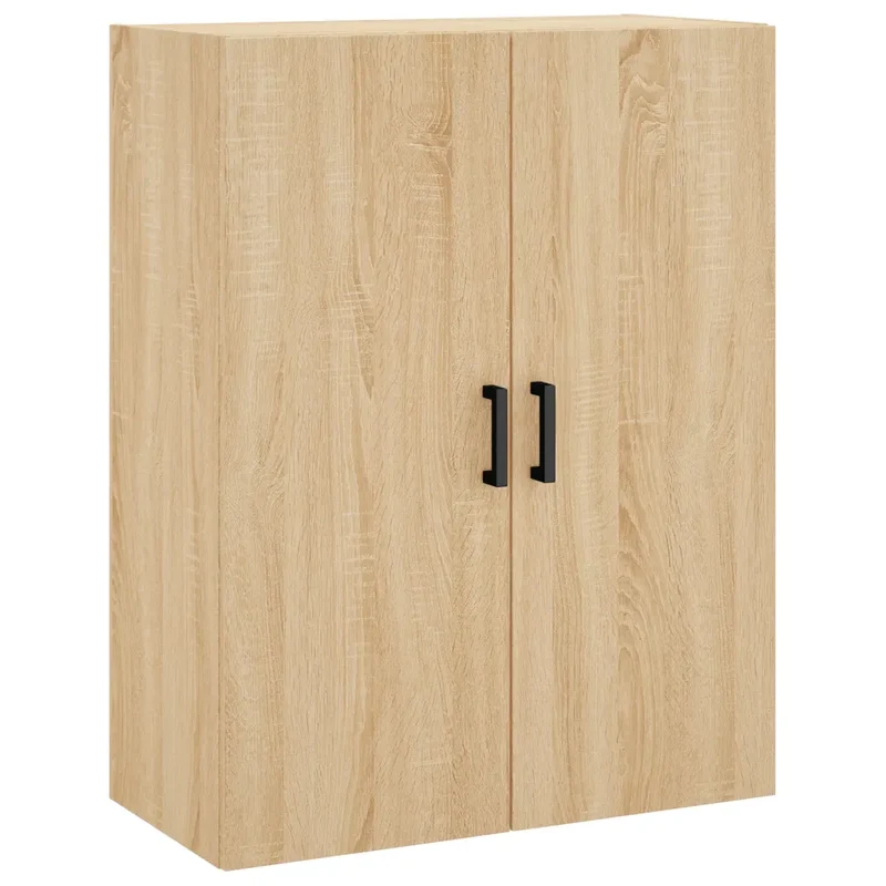 Lot de 2 armoires murales design pratique rangement 69,5 x 34 x 90 cm en bois d'ingénierie chêne sonoma 02_0055359