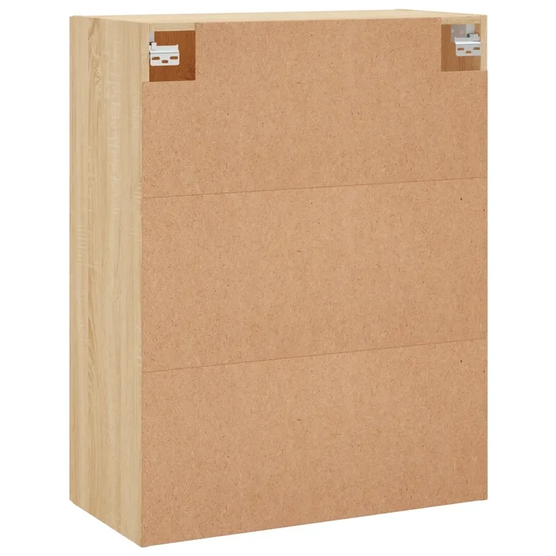 Lot de 2 armoires murales design pratique rangement 69,5 x 34 x 90 cm en bois d'ingénierie chêne sonoma 02_0055359
