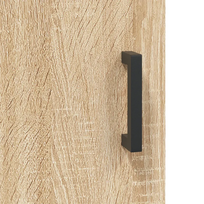 Lot de 2 armoires murales design pratique rangement 69,5 x 34 x 90 cm en bois d'ingénierie chêne sonoma 02_0055359