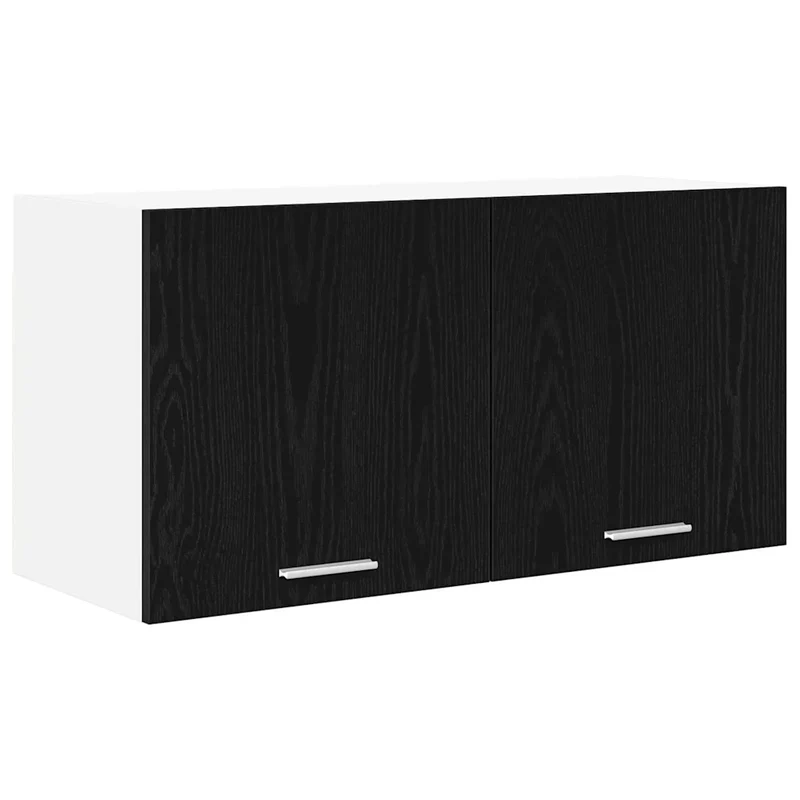 Armoire suspendue moderne rangement espace de stockage 80 x 31 x 40 cm en bois d'ingénierie chêne noir 02_0053226
