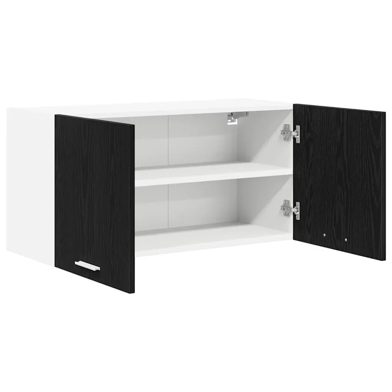 Armoire suspendue moderne rangement espace de stockage 80 x 31 x 40 cm en bois d'ingénierie chêne noir 02_0053226