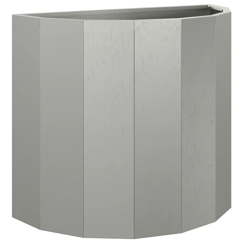 Jardinière demi-ronde design moderne terrasse jardin 60 x 30 x 50 cm en acier rouillé 02_0052963