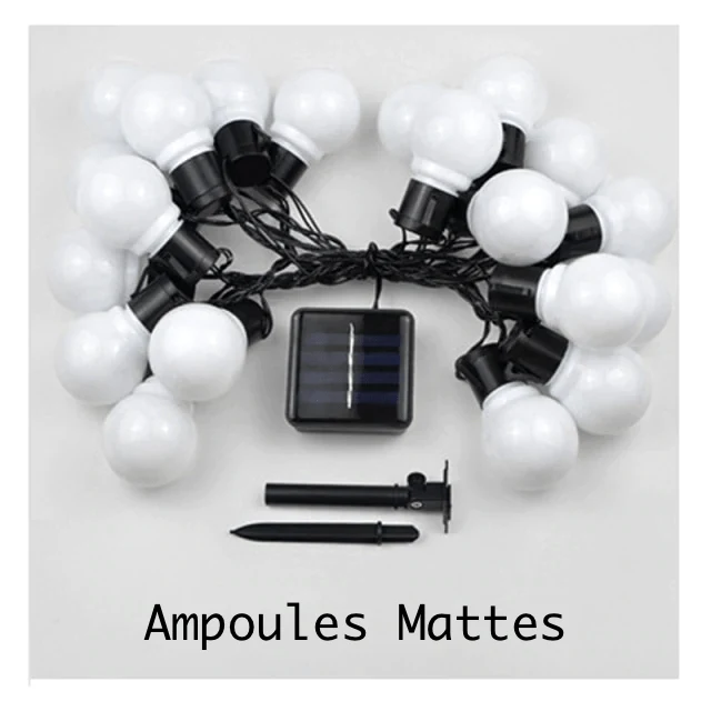 Guirlande d'Ampoules Solaires LED Pour Extérieur