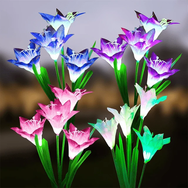 Lampe Solaire Fleurs Colorées