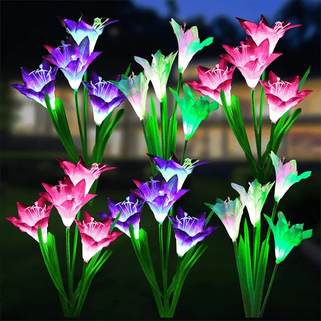 Lampe Solaire Fleurs Colorées
