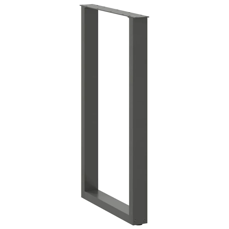 Lot de 2 pieds de table de bar en U 60 x 100 cm avec réglage hauteur moderne en acier anthracite 02_0057478