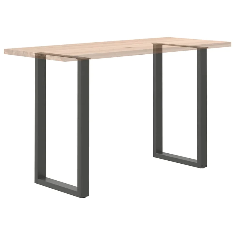 Lot de 2 pieds de table de bar en U 60 x 100 cm avec réglage hauteur moderne en acier anthracite 02_0057478
