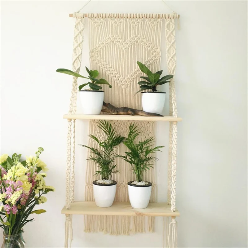 Porte plante en Macramé mural "Berdea"