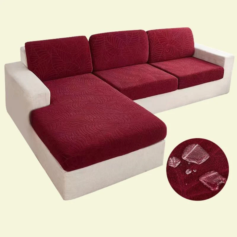 Housse de Coussin Canapé Imperméable Bordeaux
