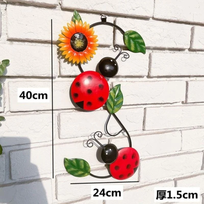 Décoration Murale Extérieure "Abeille & Coccinelle"