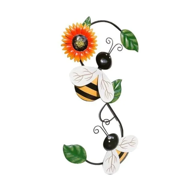 Décoration Murale Extérieure "Abeille & Coccinelle"
