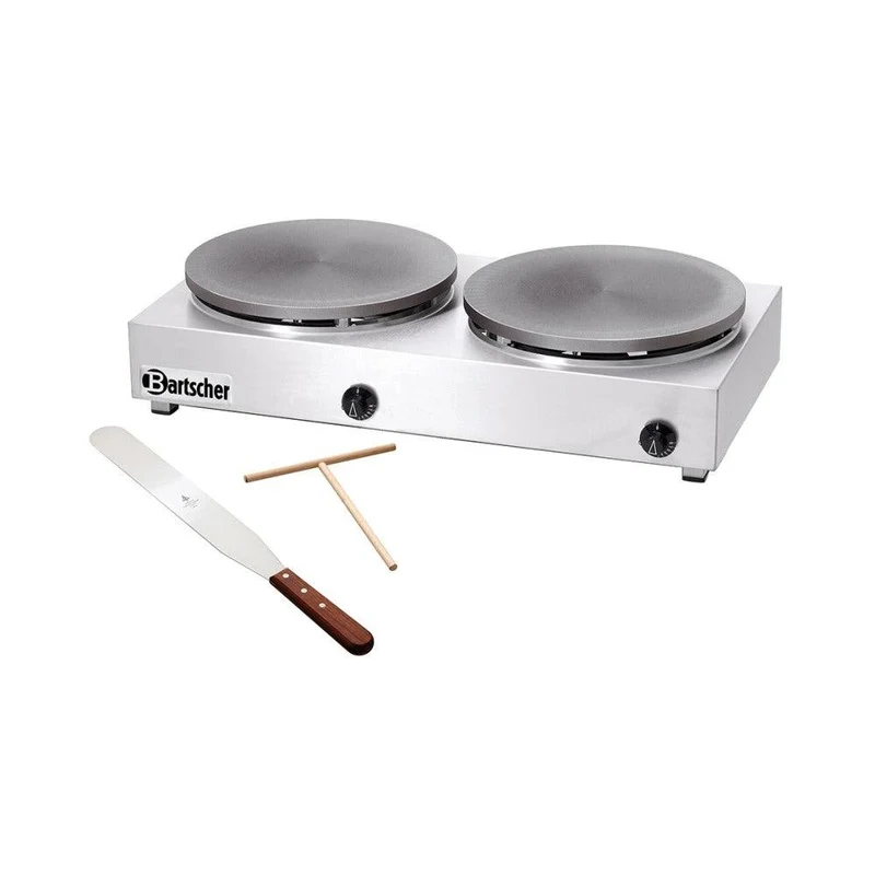 Crêpière double professionnelle diamètre 40 cm puissance 12 000 watts 3614055