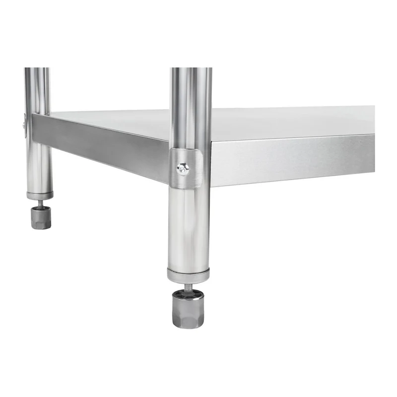 Table de travail inox avec dosseret 150 x 60 cm capacité de 159 kg 14_0003701