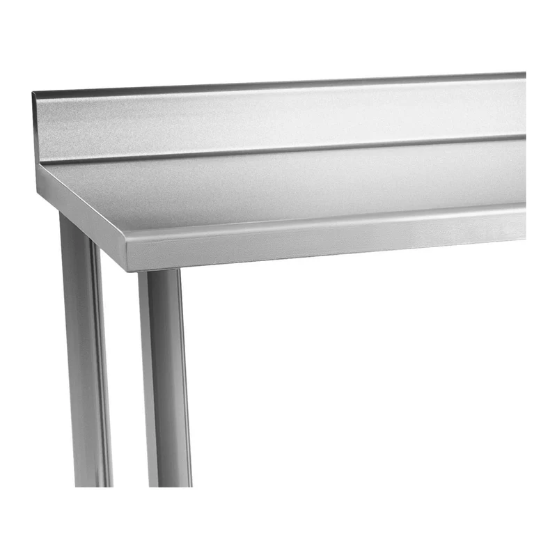 Table de travail inox avec dosseret 150 x 60 cm capacité de 159 kg 14_0003701