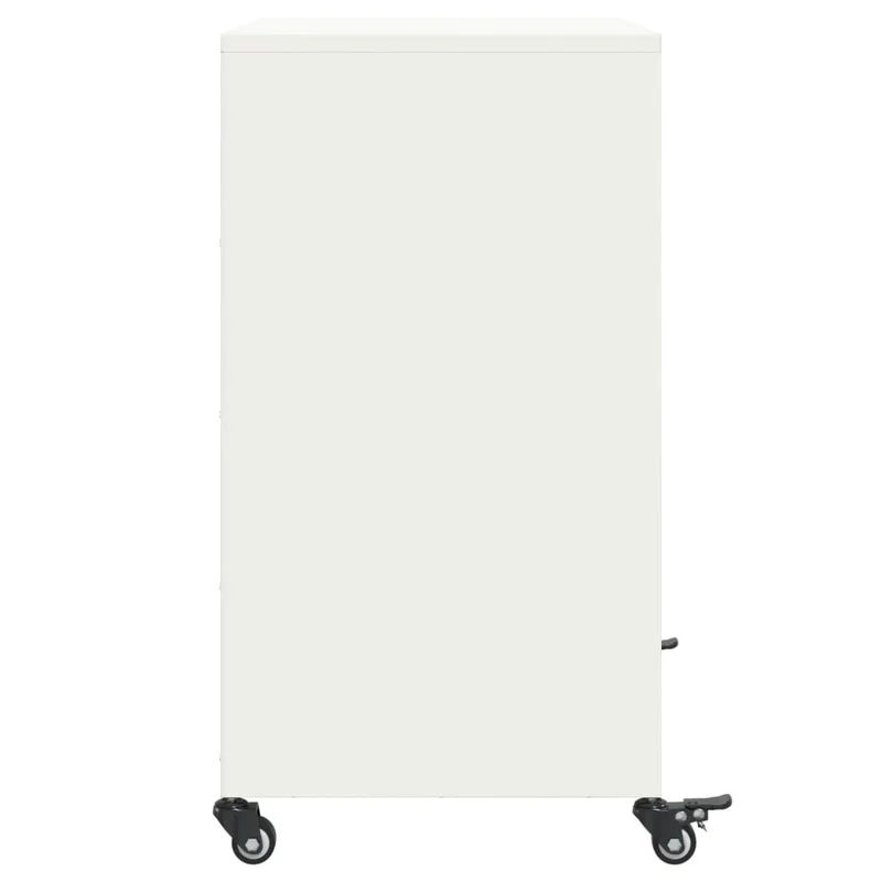 Buffet bahut commode armoire meuble de rangement organisateur cuisine salle de séjour salon 68,5 x 39 x 72 cm acier blanc 02_0030390