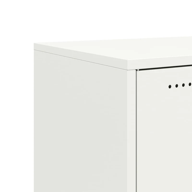 Buffet bahut commode armoire meuble de rangement organisateur cuisine salle de séjour salon 68,5 x 39 x 72 cm acier blanc 02_0030390