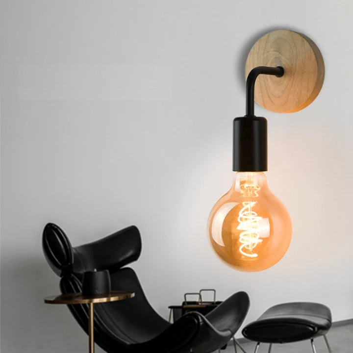 Support de Lampe Mural Rétro-Industriel