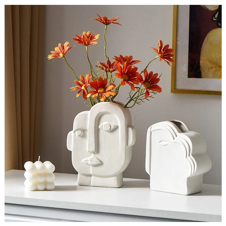 Vase Visage Abstrait
