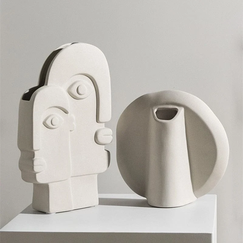 Vase Visage Abstrait