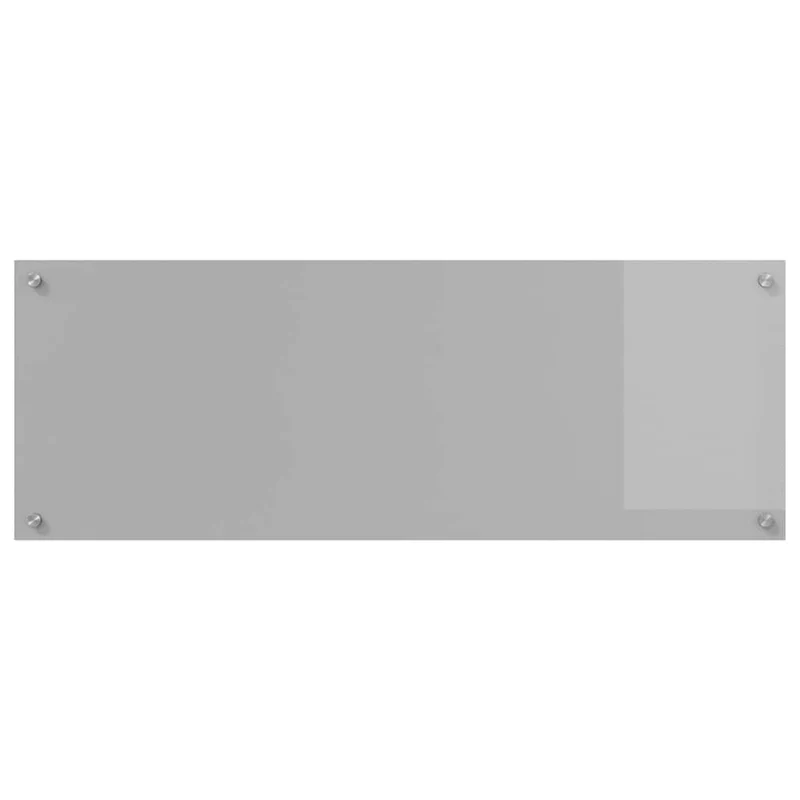 Lot de 2 crédences de cuisine 110 x 40 cm resistentes à la chaleur design moderne en verre trempé gris clair 02_0056268