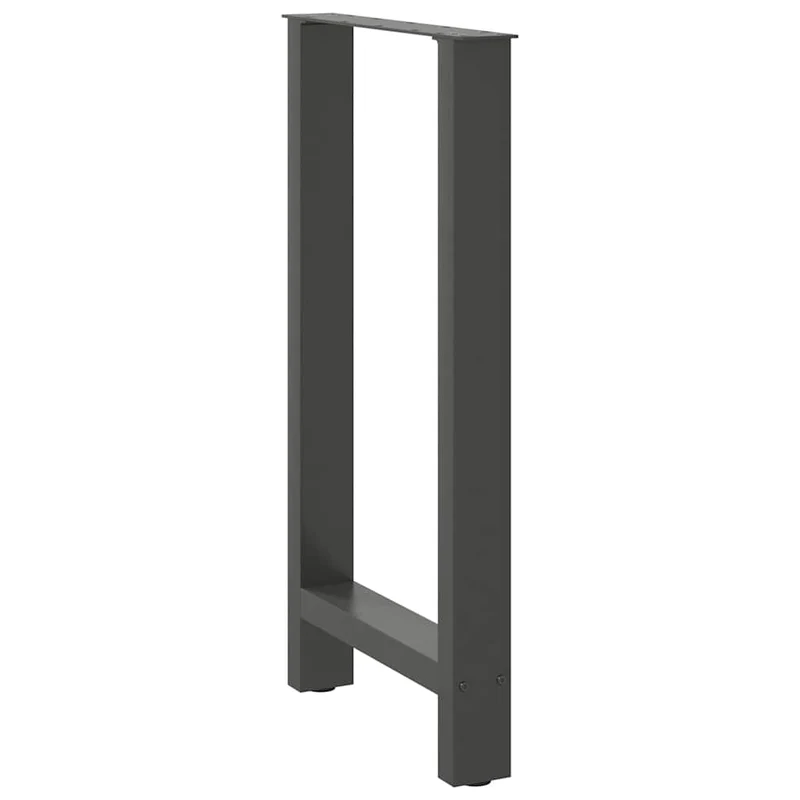 Lot de 2 pieds de table de bar robuste design moderne 50 x 90-91 cm en acier anthracite 02_0057570