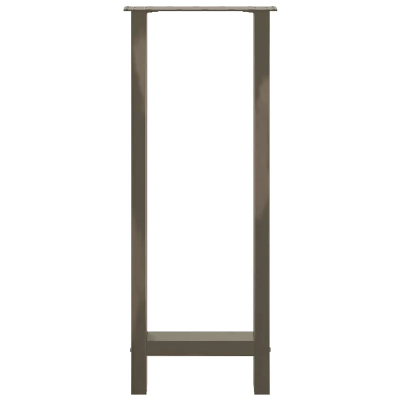 Lot de 2 pieds de table de bar en acier naturel 40 x 100 cm robustes et esthétiques modernes en acier naturel 02_0057579