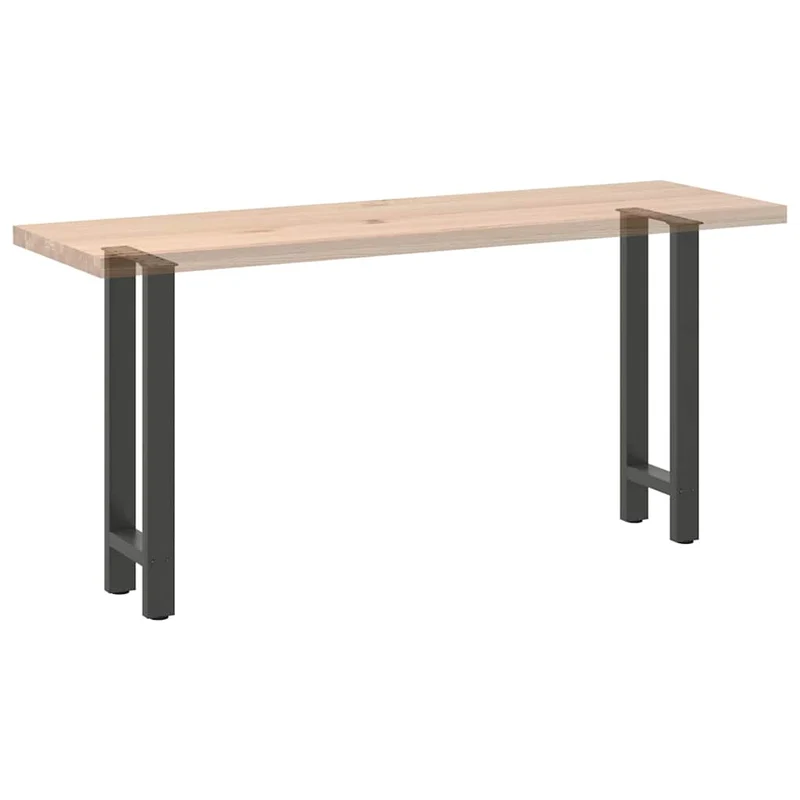 Lot de 2 pieds de console modernes 38 x 73 cm avec niveleurs réglables en acier anthracite 02_0057538
