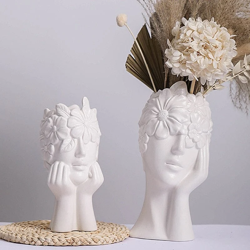 Vase en Céramique "Couronne de Fleurs"