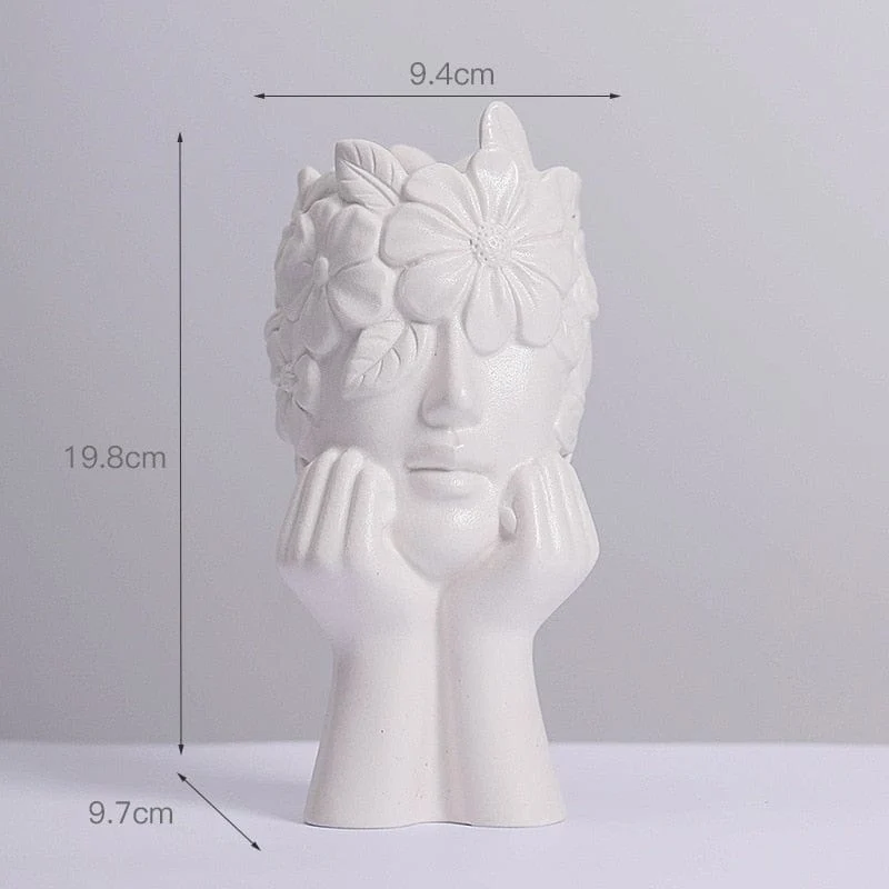 Vase en Céramique "Couronne de Fleurs"