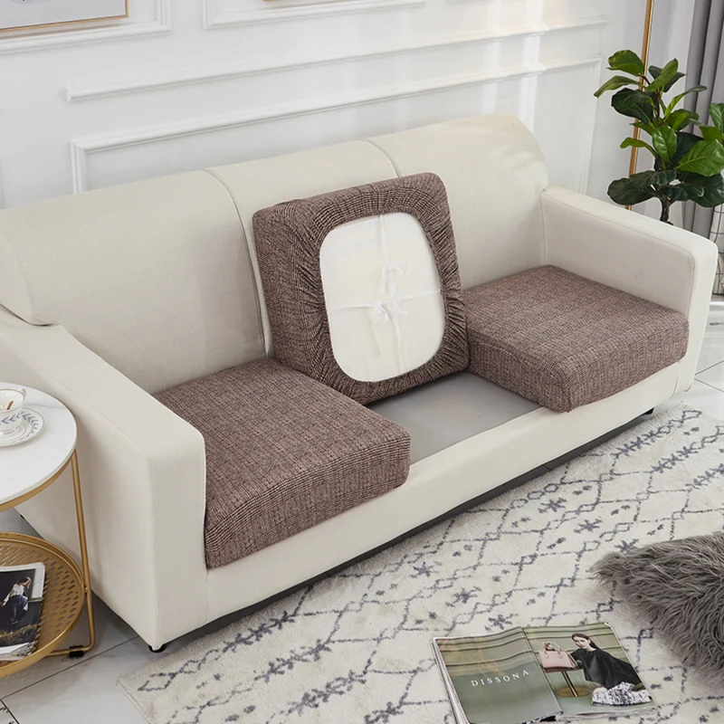 Housse de Coussin Canapé Imprimé Marron Clair