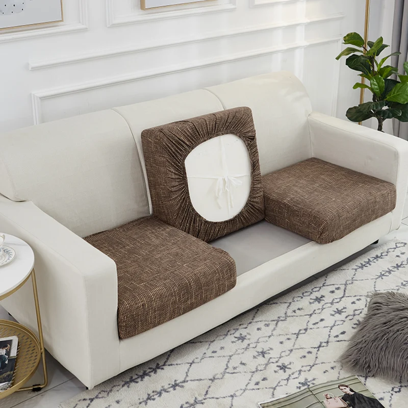 Housse de Coussin Canapé Imprimé Marron