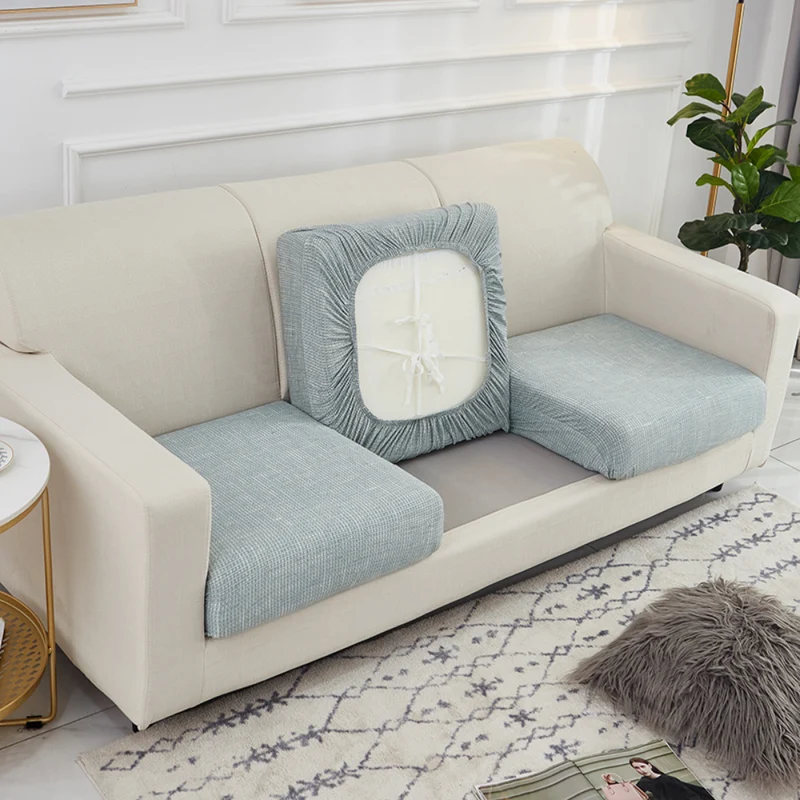 Housse de Coussin Canapé Imprimé Gris Clair