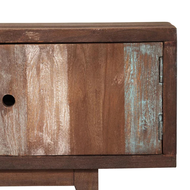 Meuble télé buffet tv télévision design pratique bois d'acacia massif vintage 118 cm 2502129