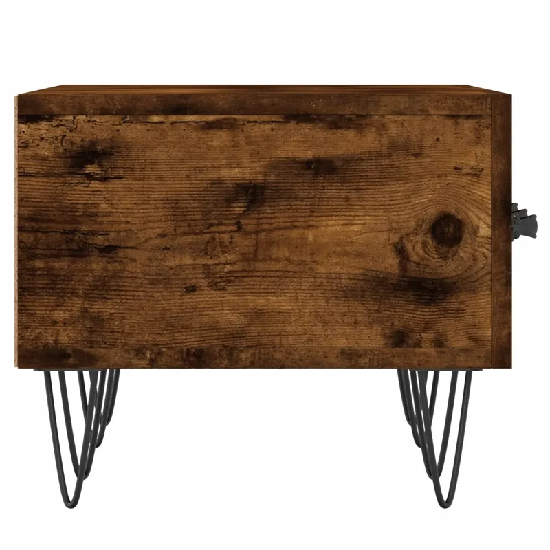 Meuble TV contemporain rangement pratique 150 x 36 x 30 cm en bois d'ingénierie chêne fumé 02_0048713