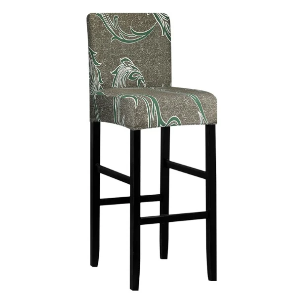 Housse de Tabouret Baroque Gris et Vert