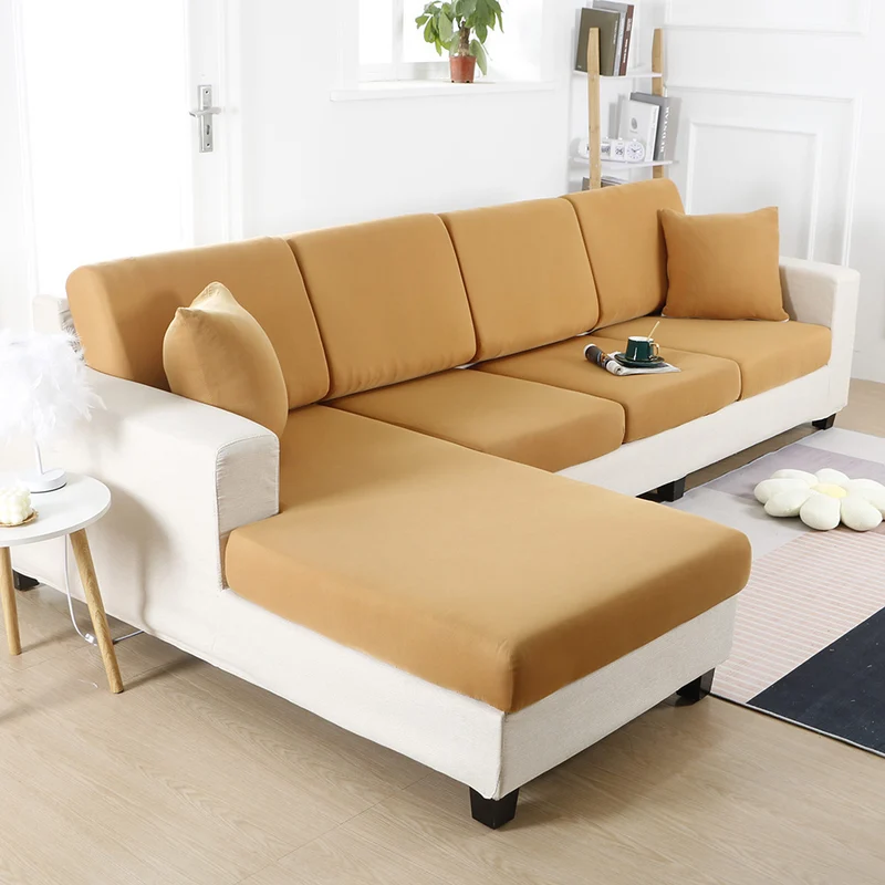 Housse de Coussin Canapé Extensible Camel