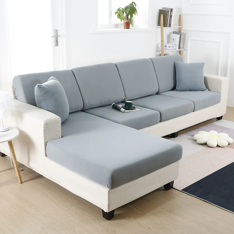 Housse de Coussin Canapé Extensible Gris Light