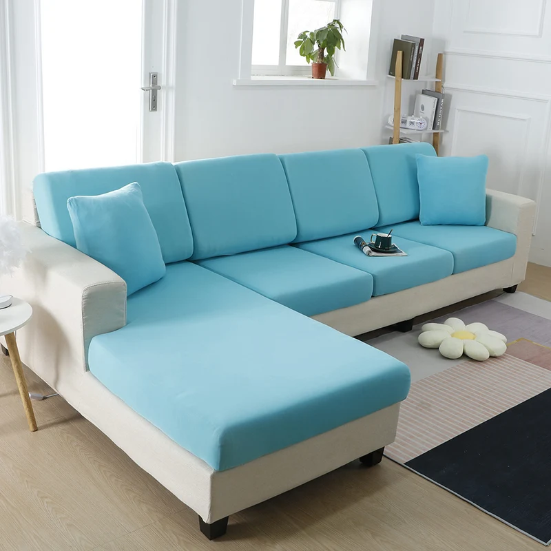Housse de Coussin Canapé Extensible Bleu Ciel