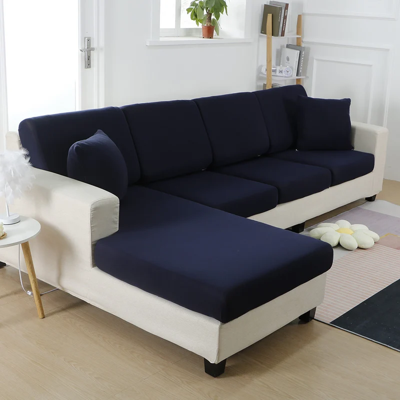 Housse de Coussin Canapé Extensible Bleu Marine