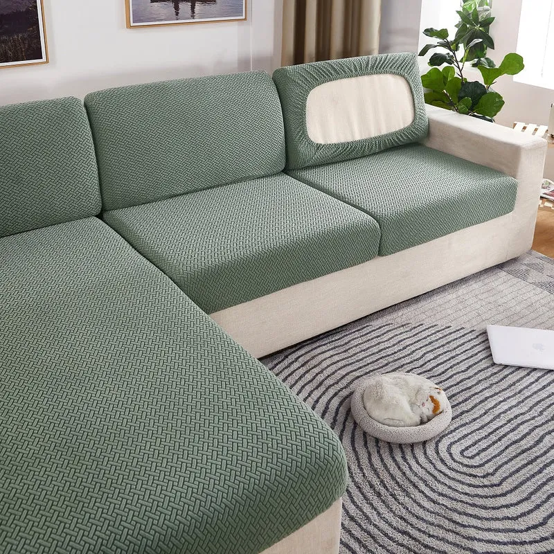 Housse de Coussin Canapé Extensible Vert