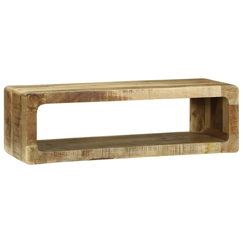 Meuble TV moderne minimaliste rangement 80 x 30 x 25 cm en bois de manguier marron 02_0058072