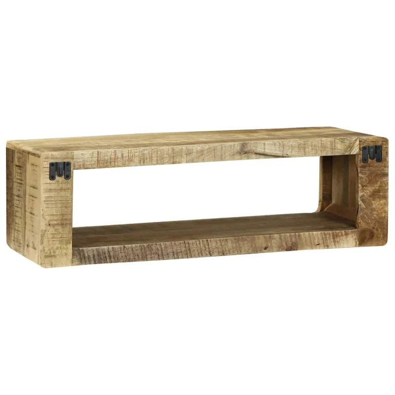 Meuble TV moderne minimaliste rangement 80 x 30 x 25 cm en bois de manguier marron 02_0058072