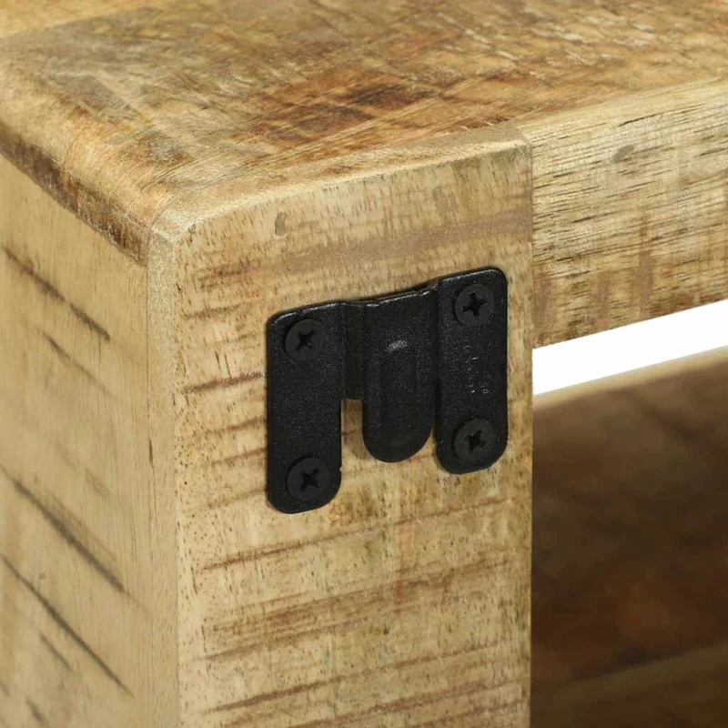 Meuble TV moderne minimaliste rangement 80 x 30 x 25 cm en bois de manguier marron 02_0058072